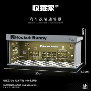 [82026A] Collector 1/64 Car Model Parking Lot Simulation Garage Toy Storage Rack Display Cabinet Medium Miniature Scene  Repair Workshop