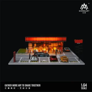 [McDonald] MoreArt: 1:64 Car Assembly Scenes Series Model  Car Model Parking Lot for Display /Gifts/Collection
