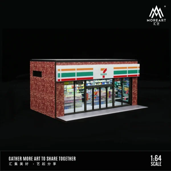 MoreArt 1:64 Supermarket street scene Diorama Shooting Props Miniature Landscape - Image 5