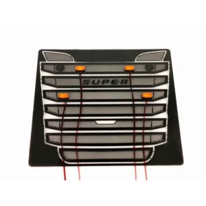 [black Intake Hood] Intake Hood and Controller with 4 LEDs for 1/14 Tamiya Truck Tractor Scania Netherlands R730 RC Cars Upgrade DIY Parts Toys