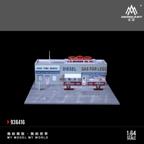 MoreArt 1:64 Street Scene Lighting Diorama Parking Lot Building & Construction Toys For Display & Collection & Gift - Image 2