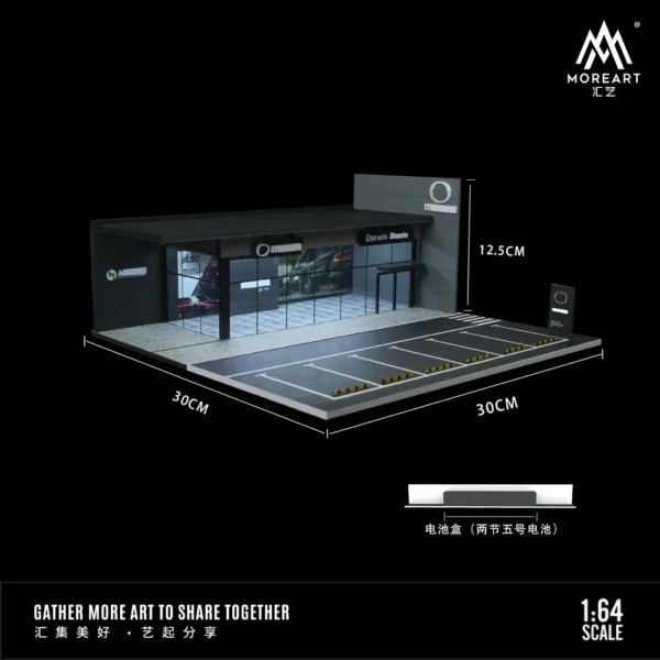 MoreArt: 1:64 4S Shop Car Showroom Lighting Diorama  Parking Lot For Display /Gifts/Collect - Image 5