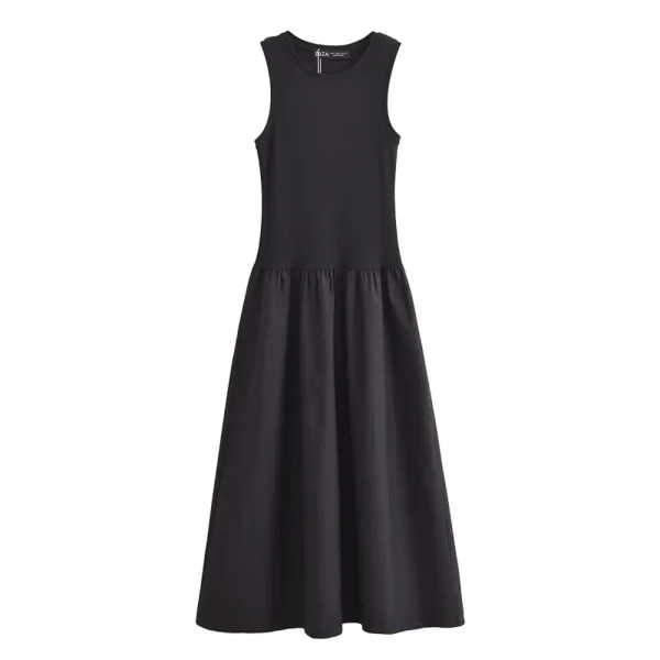 HXAO Khaki Elegant Long Dresses 2025 Women's Spring Sleeveless Black Dresses Fashion Casual Party Y2k Dress Vestidos For Female - Image 4