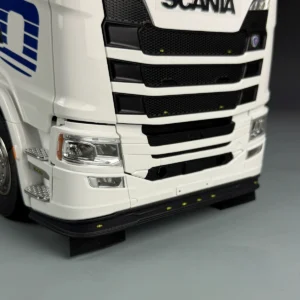 Bumper Spoiler with Fenders Lights for Tamiya 1/14 RC Truck Scania 770s 1:14 Tractor Trailer DIY Parts