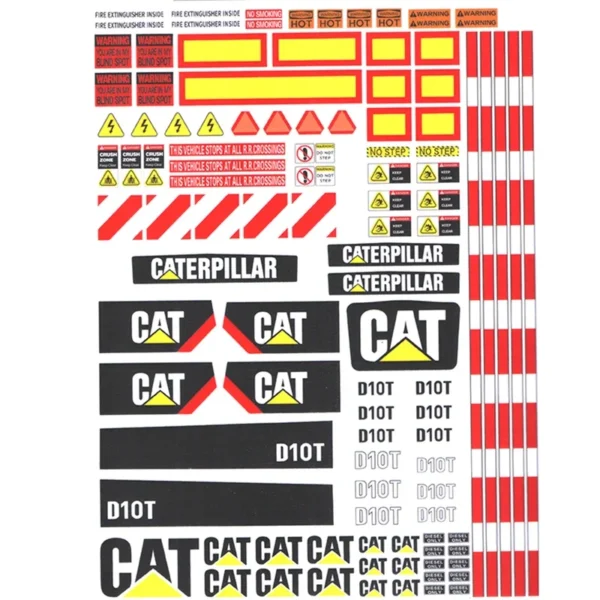 D9T RC Bulldozer Sticker JDM 98 1/14 Scale Hydraulic Model Decoration Waterproof Sticker for Remote Control Bulldozers - Image 5
