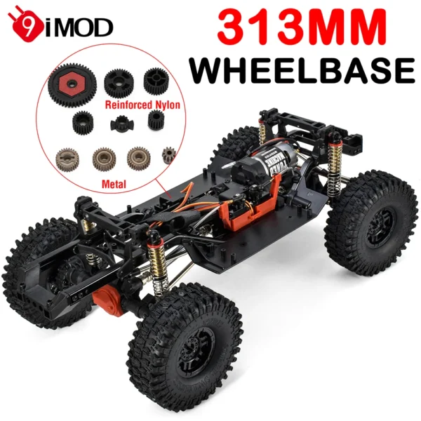 With Tires AUSTARHOBBY RC 313mm 2 Speed Transmission Chassis Frame with Differential Portal Axle for Traxxas TRX 4 1/10 Crawler Car Parts - Image 3