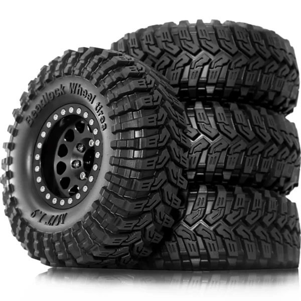 4pcs 1.9'' Beadlock Wheels and Tires Rim Offset 8.9mm OD 4.53'' for 1/10 RC Crawler Car TRX4 TRX6 SCX10 90046 CC01 D90 D110 - Image 3
