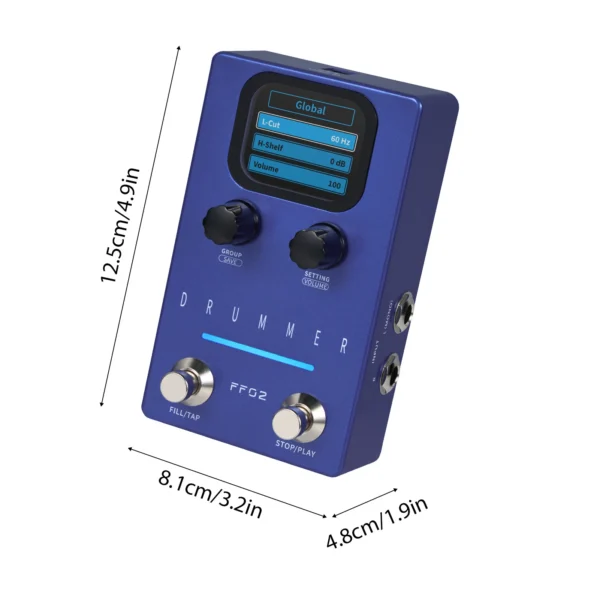FLAMMA Drum Machine Guitar Effect Pedal 121 Drum Groove 11 Style Rhythm Pedal 66 Customizable Slots Rhythmic Guitar Effect Pedal - Image 6