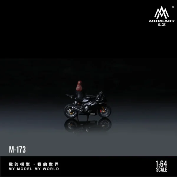 *Pre Order*MoreArt 1:64 R6 Black Beautiful Female Motorcycle Beauty Figure Resin Model Miniature Scene Decoration Gift&Display - Image 3