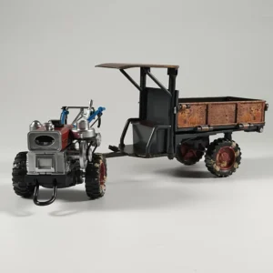 foambox:Spary 1:24 Walking Tractor Alloy Diecast Retro Truck Model Home Interior Decoration Collection Ornament With Sound Light Toys