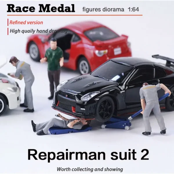 RM 1:64 Mini Automobile Repairman Mini Figure Model - Image 2