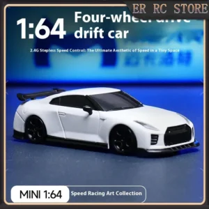 Mcarro Mini 1/64 RC Car Remote Control Drift Vehicle 2.4g 4 Wheel Drive Infinitely Variable Speed Simulation Desktop Racing Toy