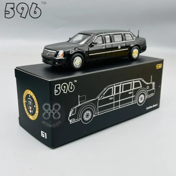 596 1/64 Presidential Limo The Beast Alloy Racing Car Diecasts & Toy Vehicles Car Model Miniature Scale Model Car For Children - Image 2
