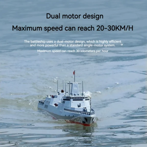 Jy 9803 Submersible Remote Control Warship Simulation Destroyer Electric Military Model Dual Motor Design For Toys & Hobbies - Image 2