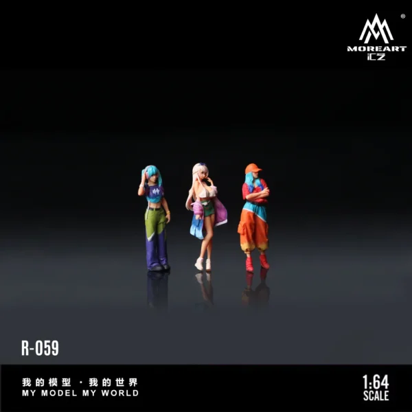 *Pre order*More Art 1:64 Trendy Girl Resin Doll Set Model Decoration Figure Model for Gift&Display&Collection - Image 4