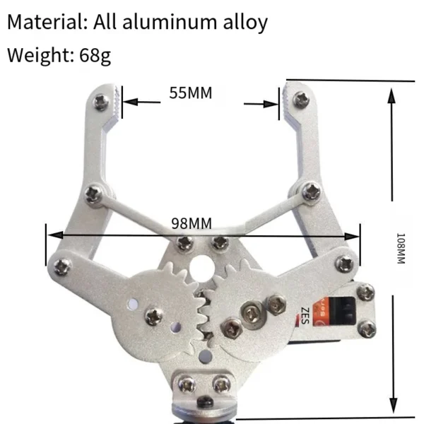 [Arm with MG996R] OEM 6 DOF Robot Manipulator Bracket Metal Frame Alloy Mechanical Arm Clamp Claw For Programmable Robot DIY Kit - Image 5