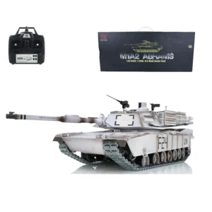 [3918 1 UN White Pro.] Heng Long RC Tank 1/16 7.0 Abrams UN White 3918 Model 320ﾂｰ Rotating Turret Smoking Battle Tank Military Vehicles Infrared Combat