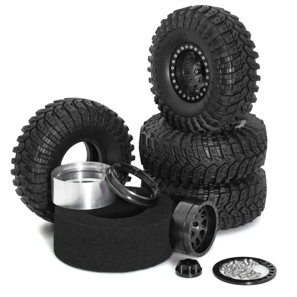 4pcs 1.9'' Beadlock Wheels and Tires Rim Offset 8.9mm OD 4.53'' for 1/10 RC Crawler Car TRX4 TRX6 SCX10 90046 CC01 D90 D110 - Image 5