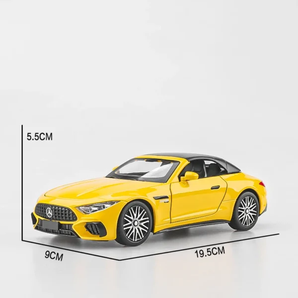 1:24 Benz SL63 AMG Supercar Alloy Die Cast Toy Car Model Sound and Light Children's Toy Collectibles Birthday Gift - Image 2