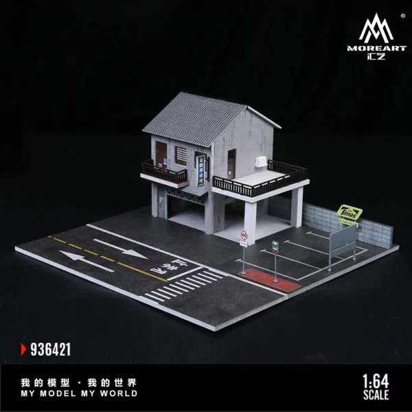 More Art 1:64 Japanese Auto Repair Shop Parking Lot Diorama Building & Construction Toys For Display&Collection&Gift - Image 3