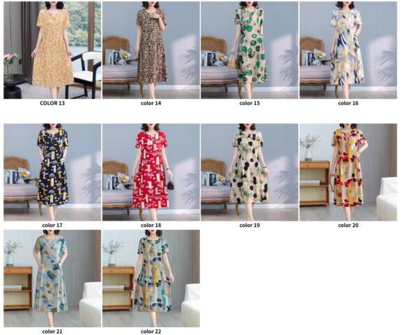 2025 Plus Size Dress Summer Dress Robe Femme Womens Casual Short Sleeve Boho Vintage Print Long Dress Beach - Image 8