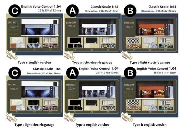 :64 Sc Gate Garage Model Display Case Lighting Car Parking Garage Toy Collectible Alloy Vehicle Static Model - Image 9