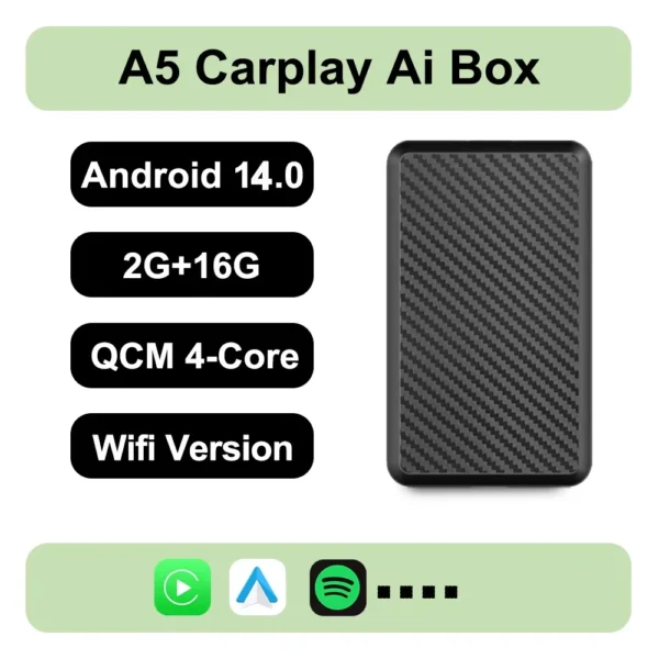 2025 Android14 New CarPlay Ai Box 4G+64G Wired to Wireless Smart Dongle 3In1 Plug and Play For Youtube Nexflit Wifi Mini Box - Image 7