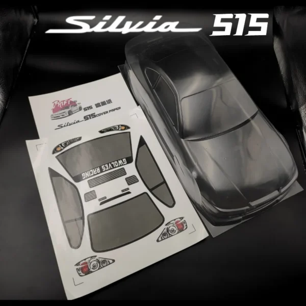RC 1/10 Coppermix Silvia S15 PVC Bodyshell 260mm Wheelbase With Lampshade and Spoiler For 1/10 RC Turing Drift - Image 6