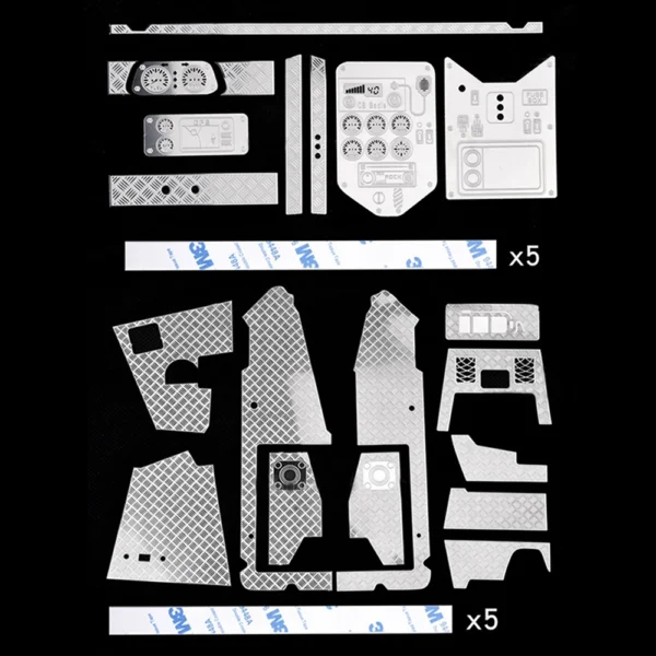RC Car Interior Parts for AXIAL WRAITH 90018 90020 for Specter Climbing Car Metal Dashboard & Floor Protective Guard Plate - Image 9