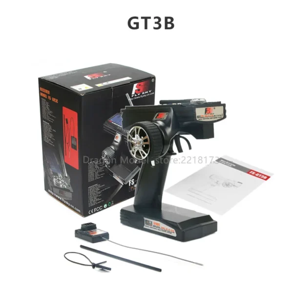 FlySky GT3B FS GT3B 2.4G 3CH transmitter RC System Gun Controller with FS GR3E Receiver For RC Car Boat with LED Screen - Image 7
