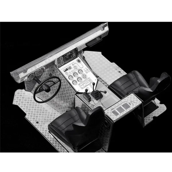 RC Car Interior Parts for AXIAL WRAITH 90018 90020 for Specter Climbing Car Metal Dashboard & Floor Protective Guard Plate