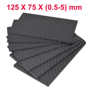 125mm X 75mm 2mm Carbon Fiber Plate Panel Sheets Matte High Composite Hardness Material