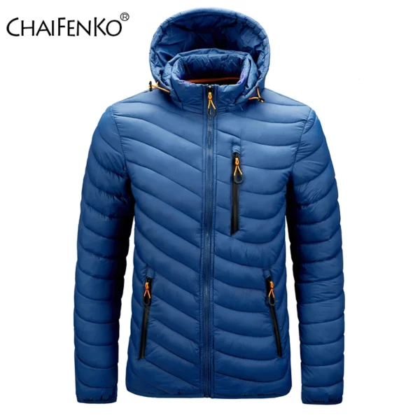 CHAIFENKO Brand Winter Warm Waterproof Jacket Men 2025 New Autumn Thick Hooded Parkas Mens Fashion Casual Slim Jacket Coat Men