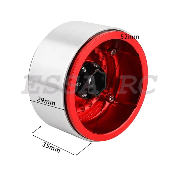2/4Pcs 2.2 Inch Metal Alloy Beadlock Wheel Hub Rim Rims Aluminum Alloy for TRX4 TRX6 Axial SCX10 III 1/10 RC Crawler - Image 4