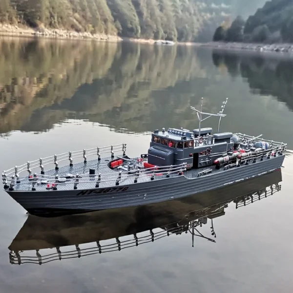 New Remote Controlled Warship Large Submersible Rc Electric Speedboat Military Toy Model Waterproof Charging Torpedo Ship Gifts - Image 3