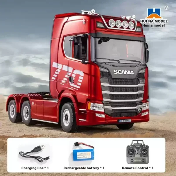 2025 New Remote Control Engineering Vehicle 1501 Scania 770S Trailer Head Alloy Model Boy Toy Gift Four Wheel Drive Light - Image 7
