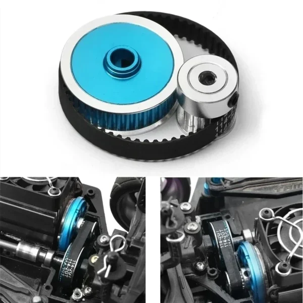 TT02 Low Noise Belt Drive 16T 40T Transmission Gears System DIY Modify Upgrade Parts for Tamiya TT02 TT 02 1/10 RC Car - Image 2