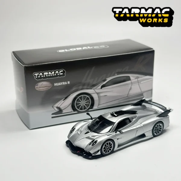 [TW Huayra Silver] TW 1:64 Tarmac Works Pagani Huayra R Satin Silver Chase alloy car model