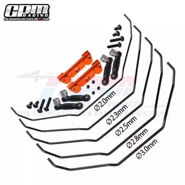 GPM Aluminum 7075 Front / Rear Anti roll Bar 10295 For TRAXXAS 1/8 6S MAXX SLASH Big Rat - Image 2