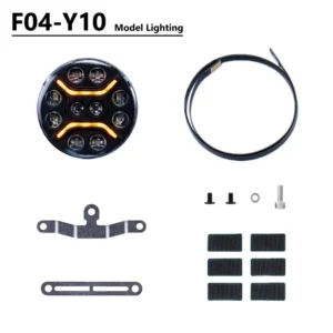 [1pcs F04 Y] JUWUBA RC Truck Roof Lights Lighting Control Board for 1/14 Tamiya SCANIA 770S R620 Volvo FH16 BENZ Arocs MAN TGX Car