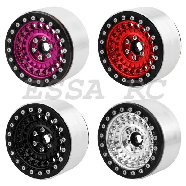 2/4Pcs 2.2 Inch Metal Alloy Beadlock Wheel Hub Rim Rims Aluminum Alloy for TRX4 TRX6 Axial SCX10 III 1/10 RC Crawler - Image 6
