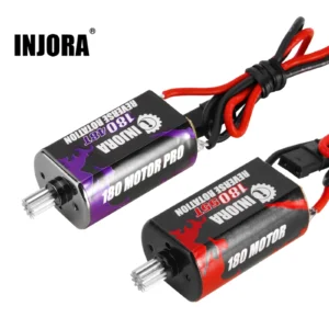 INJORA 180 Brushed Motor 48T 55T with Stainless Steel Pinion for 1/18 RC Crawler TRX4M Upgrade (INM11)