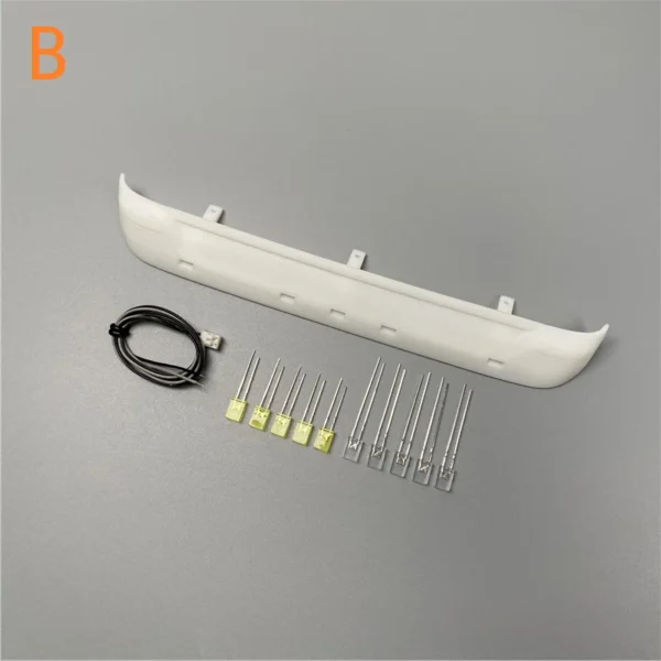 [B  for Scania 620] LED 1 Set Simulation Plastic White Sun Visor for 1/14 Tamiya RC Truck Car Scania 770S BENZ 3363 VOLVO FH16 MAN Diy Parts Toys