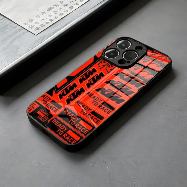 Motorcycle Racing K KTMes Phone Case Glass For IPhone 16 Peace 15 14 Pro Max 13 12 Mini 11 X XS XR 8 Plus For Samsung S 25 24 23 - Image 3
