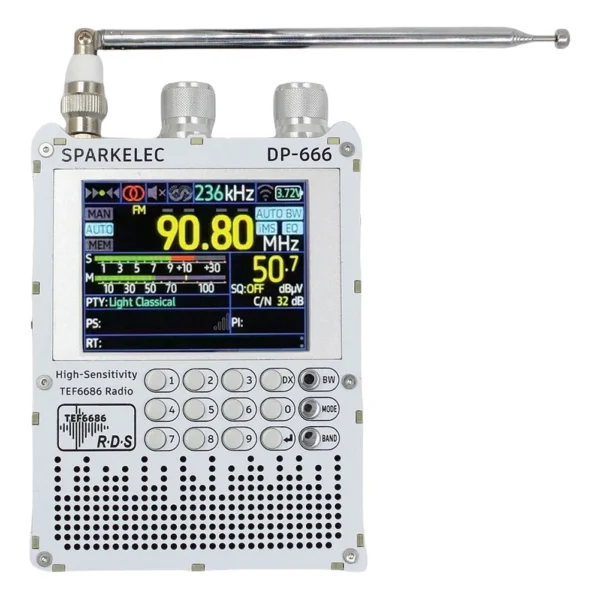 New DP 666 TEF6686 Radio High Sensitivity Full Band FM AM LW MW SW Shortwave ESP32 RDS 2.8 inch IPS LCD - Image 9