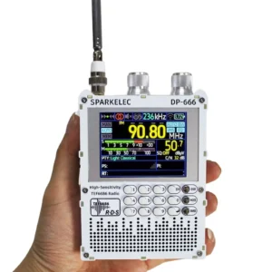 New DP 666 TEF6686 Radio High Sensitivity Full Band FM AM LW MW SW Shortwave ESP32 RDS 2.8 inch IPS LCD