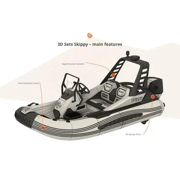 RC Jet Boat High Speed Boat Model Kit DIY Remote Control Boat Model Toy Gift Racing Ship Assembly Kit Electric Model - Image 4
