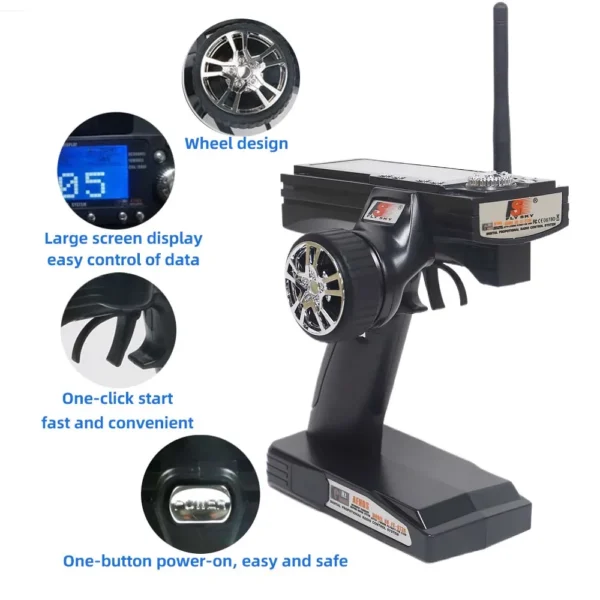 FlySky GT3B FS GT3B 2.4G 3CH transmitter RC System Gun Controller with FS GR3E Receiver For RC Car Boat with LED Screen - Image 2