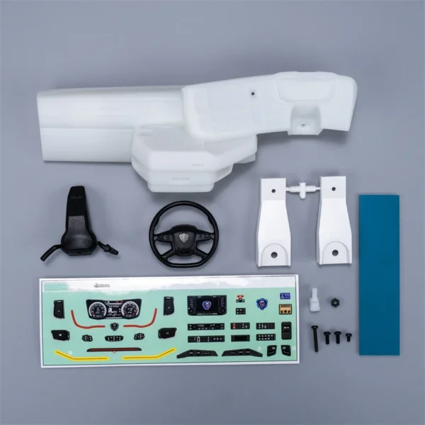 770S RC 1/14 Truck Cab Control Console Right Dashboard For Tamiya 1/14 RC Tractor Truck 770S 4x2 6x4 8x4 Parts Accessories - Image 2
