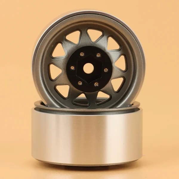 4PCS Deep Dish Wagon 1.9 Metal Beadlock Wheel Hub Rim for 1/10 RC Crawler Axial SCX10 90046 Traxxas TRX4 RC4WD D90 - Image 3